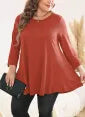 Floral Print Tunic Top for Fall with Loose Fit