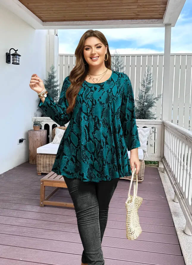 Versatile 3/4 Long Sleeve Tunic