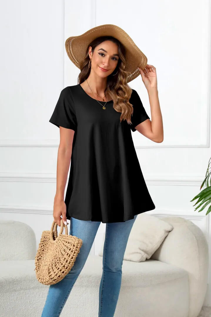 Breathable Plus Size Tunic Top for Hot Days
