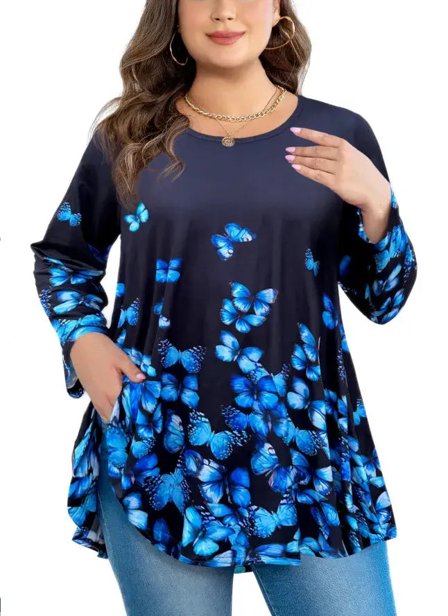 Soft Knit 3/4 Long Sleeve Tunic