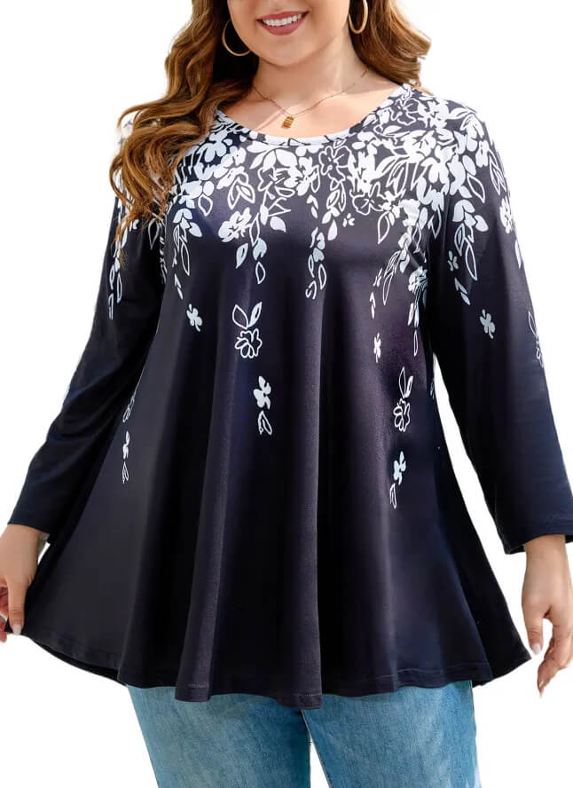Comfortable 3/4 Long Sleeve Tunic