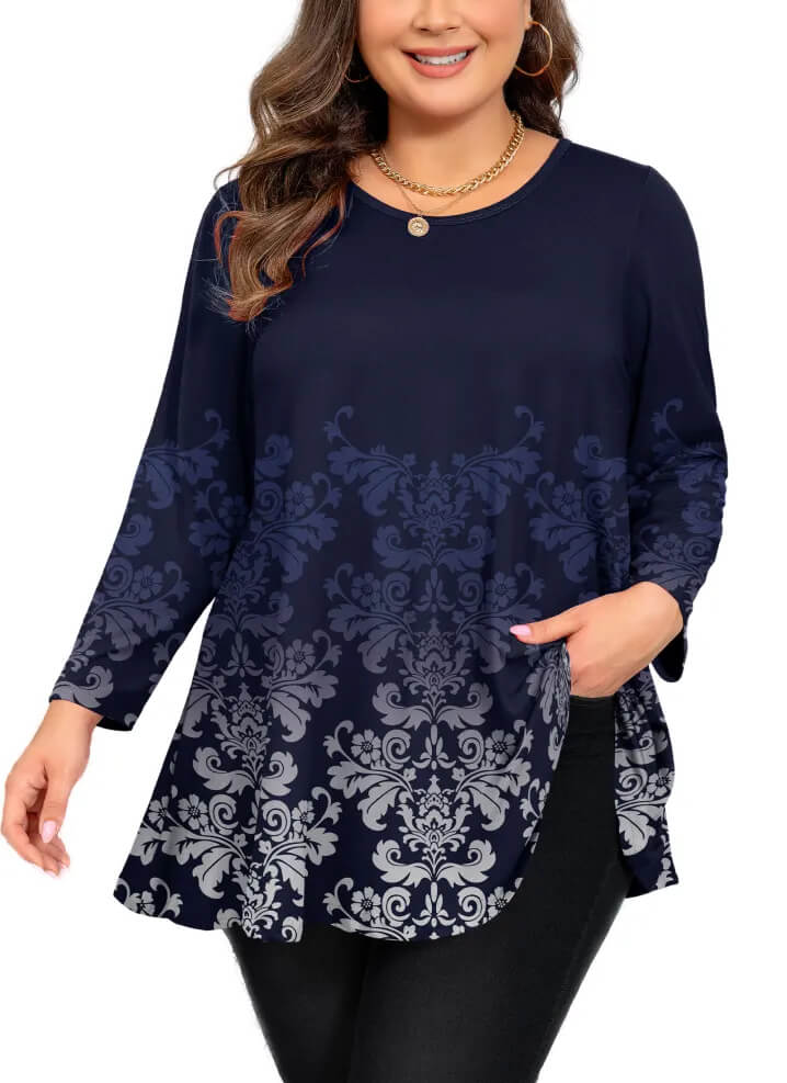 Cozy 3/4 Sleeve Tunic with Hood