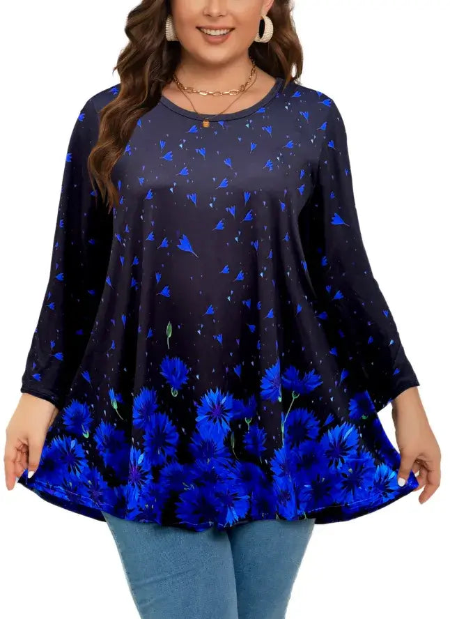 Cozy 3/4 Sleeve Tunic with V-neck