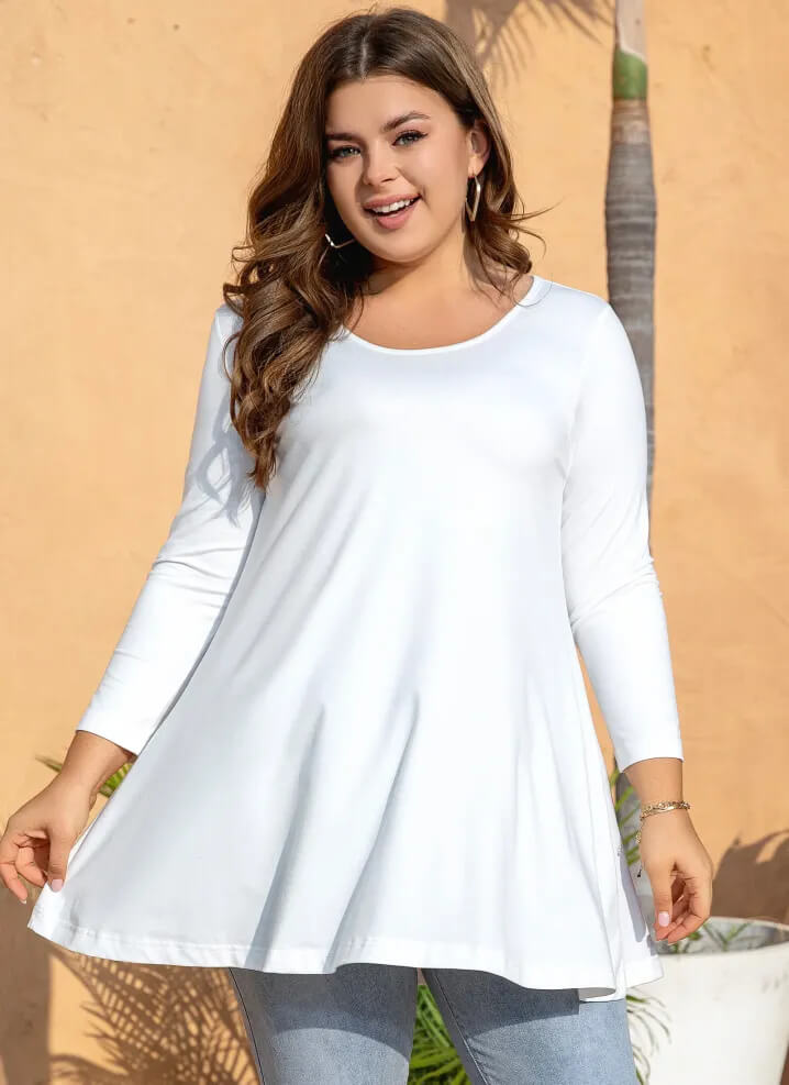 Casual Chic 3/4 Long Sleeve Tunic