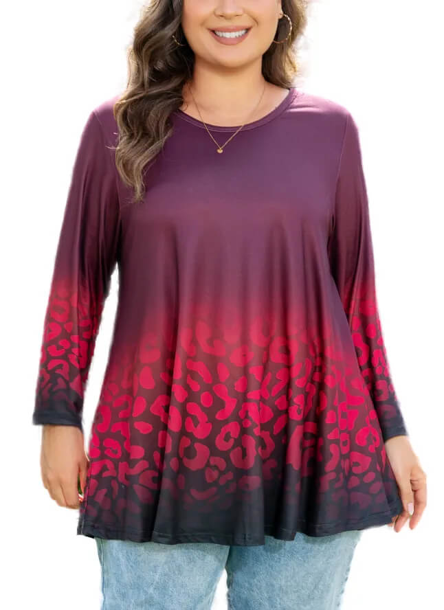 Women's Plus Size Long Sleeve Top - Soft, Stylish, and Flattering