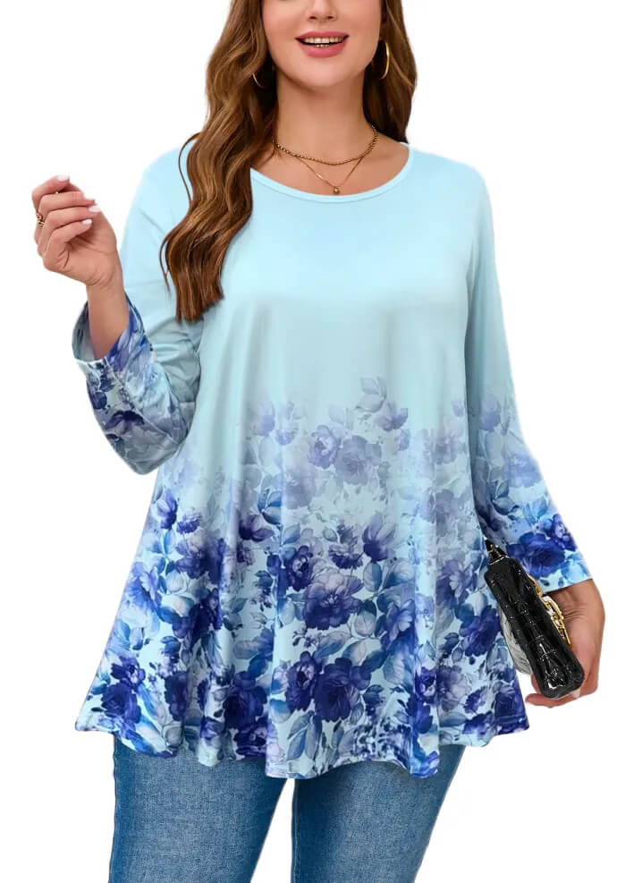 3/4 Sleeve Tunic with Statement Sleeves