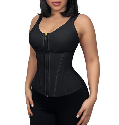 Waist Shapewear Corset For Women Sport Workout Vest For Women Gym Zipper And Hooks