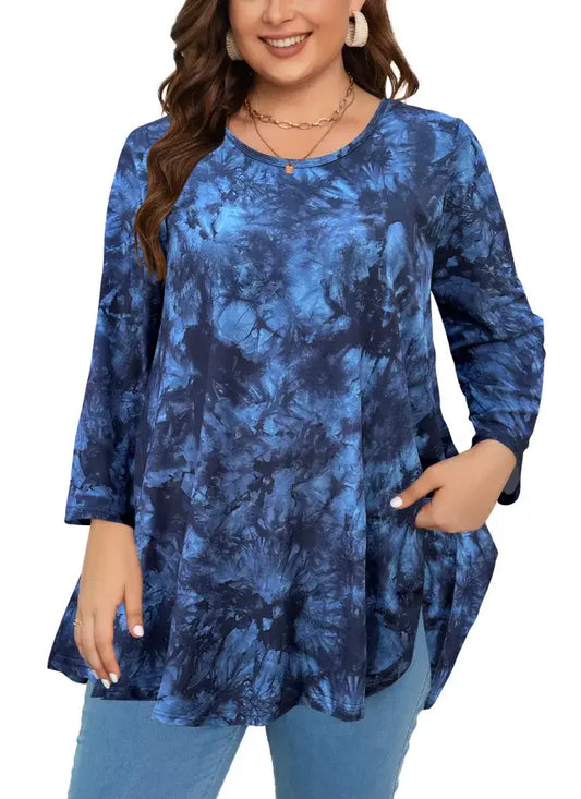 Women's Plus Size Versatile Long Sleeve Top - A Wardrobe Essential 