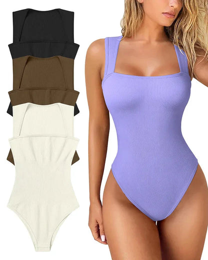 The Perfect Summer Bodysuits-Sleeveless Tummy Control Tank Tops Bodysuits
