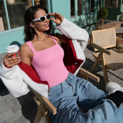 The Perfect Summer Bodysuits-Sleeveless Tummy Control Tank Tops Bodysuits