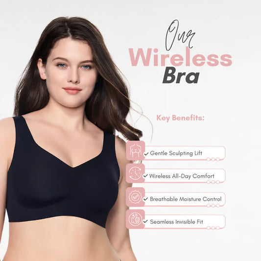 Plus Size Wireless Bra -Seamless Full Coverage T-Shirt Bra