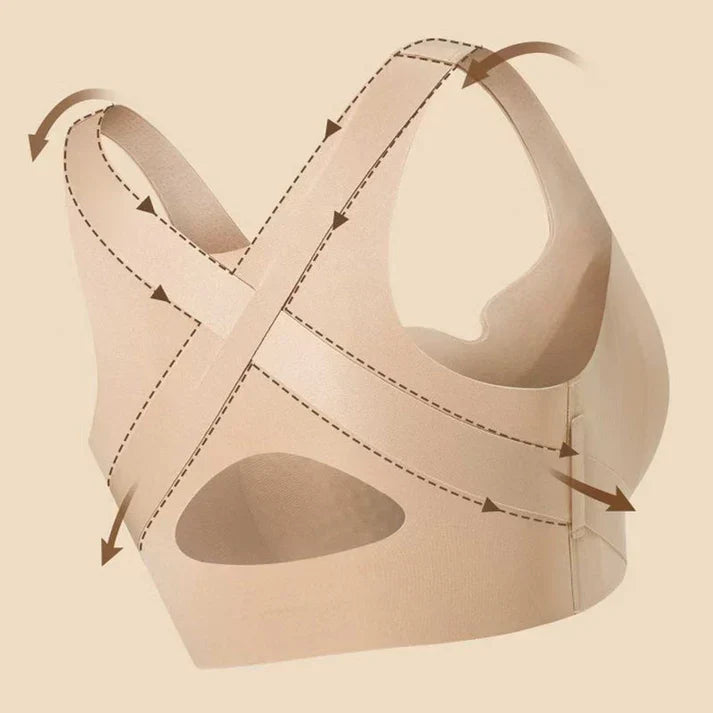 🔥Time-limited special offer💕Women's Front Closure Seamless Back Support Posture Bra🎁