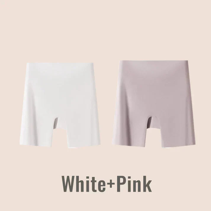Women High-waist Ice Silk Underwear with Tummy-control Hip-lifting