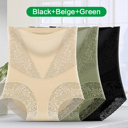 Women's High-Stretch Lace Breathable Belly Cinching. Buttock Lifting And Shaping Pants