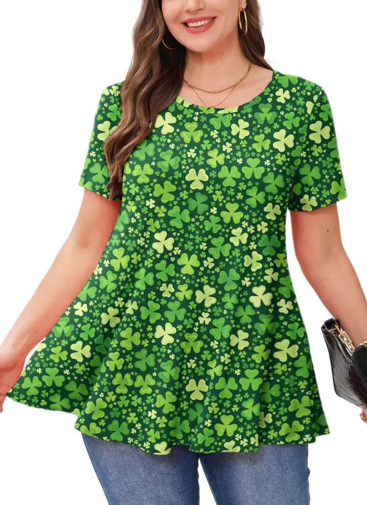 3/4 Sleeve Tunic with Elegant Draping
