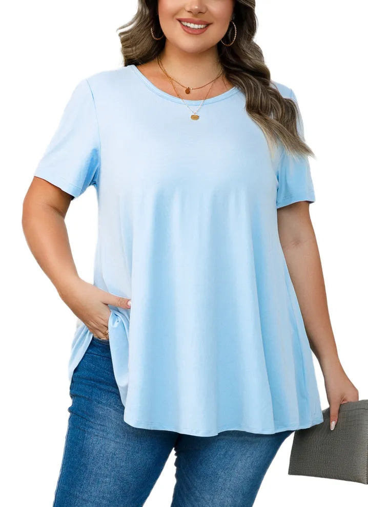 Casual Plus Size Floral Tunic for Everyday Wear
