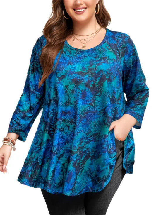 Women's Plus Size Modern Long Sleeve Top - Great for Work or Weekend Wear