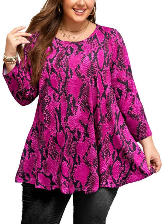Women's Plus Size Casual Long Sleeve Top - Easy to Style for Any Occasion 