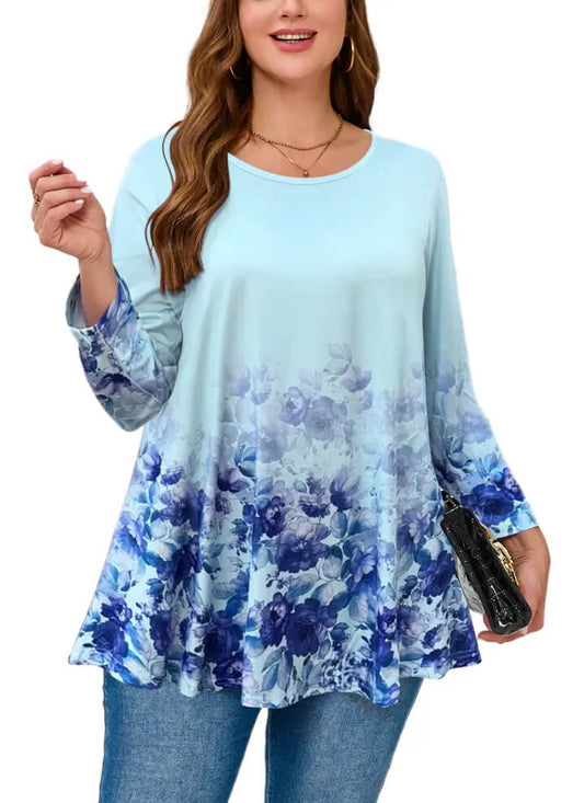 3/4 Sleeve Tunic with Statement Sleeves
